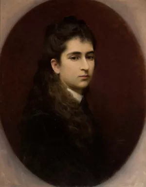 Portrait of a girl with loose hair by Leopold Horowitz Portrait of a girl with loose hair by Leopold Horowitz Oil Painting