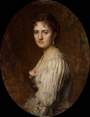 Portrait of Anna Branicka by Leopold Horowitz Oil Painting