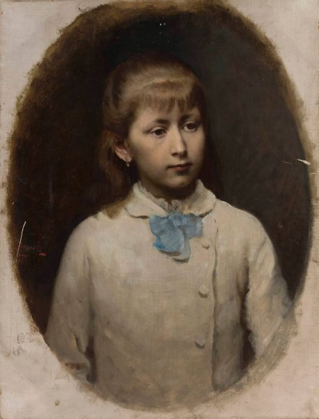 Portrait of Zosia Kraszewska  by Leopold Horowitz - Hand-Painted Oil Painting Reproduction