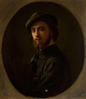 Self-portrait as a young man by Leopold Horowitz Oil Painting