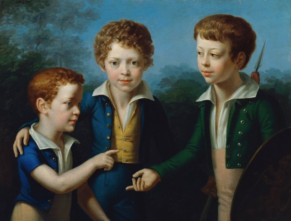 Main Product Photo of Albert, Moritz und Leopold von Neuwall  Painting by Leopold Kupelwieser