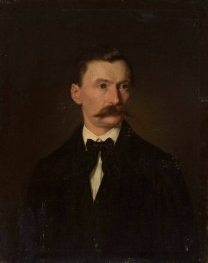 Self-portrait by Leopold Loffler Oil Painting