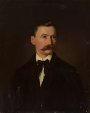 Self-portrait by Leopold Loffler Oil Painting