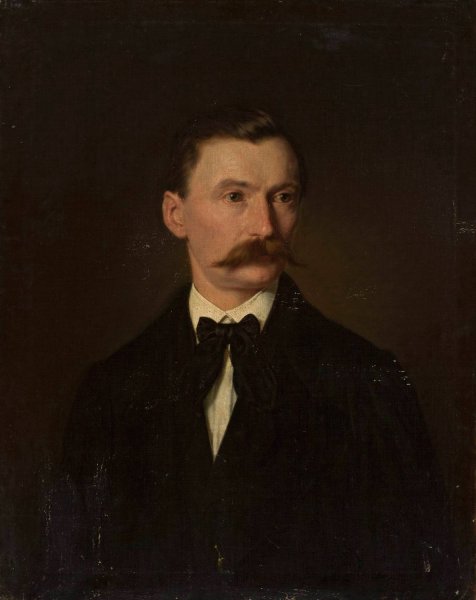 Self-portrait by Leopold Loffler - Hand-Painted Oil Painting Reproduction