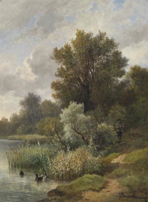 Praterpartie by Leopold Munsch Oil Painting