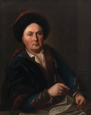 Ludwig van Beethoven d. a. by Leopold Radoux Oil Painting