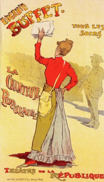 Eugenie Buffet, La Chanteuse Populaire  by Leopold Stevens - Hand-Painted Oil Painting Reproduction