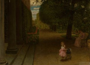 In the garden by Leopold Von Kalckreuth Oil Painting