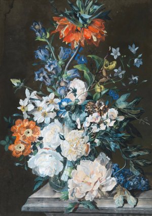 Blumenstilleben by Leopold Zinnogger Oil Painting