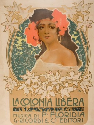 La Colonia Libera by Leopoldo Metlicovitz Oil Painting