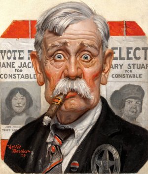 Collier's cover, November 8 by Leslie Thrasher Oil Painting