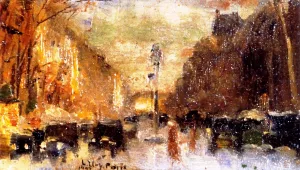 Boulevard in Paris by Lesser Ury - Oil Painting Reproduction