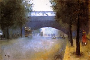 Charing Cross, London by Lesser Ury Oil Painting