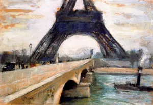 Eiffel Tower painting by Lesser Ury