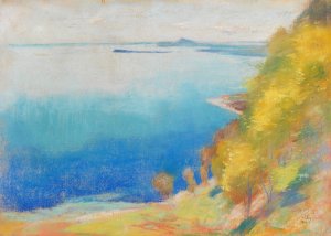Gardasee by Lesser Ury Oil Painting