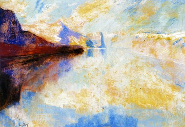 Main Product Photo of Lake Garda Motif Painting by Lesser Ury