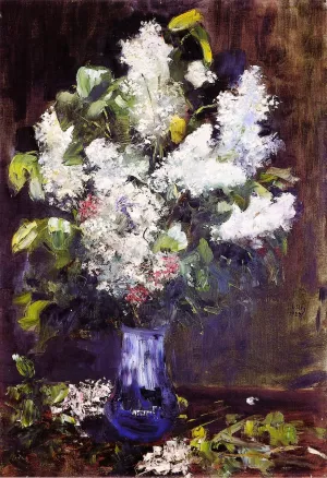 Lilac Bouquet by Lesser Ury Oil Painting