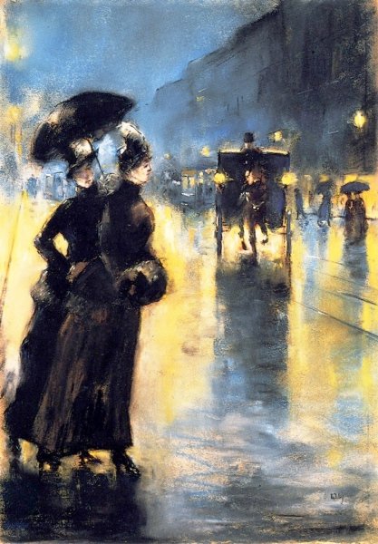 Main Product Photo of Night Lights Painting by Lesser Ury