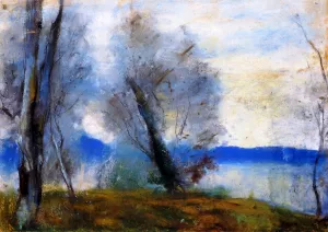 On Lake Garda by Lesser Ury - Oil Painting Reproduction
