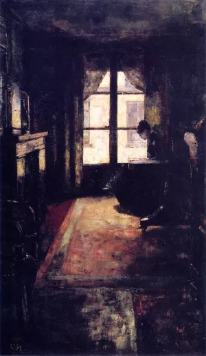 Parisian Interior by Lesser Ury - Oil Painting Reproduction