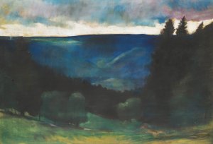 Regenstimmung by Lesser Ury Oil Painting