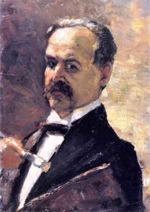 Self-Portrait with Brush and Palette