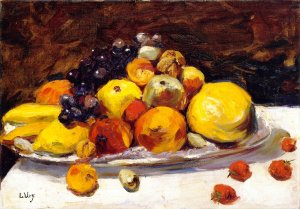 Still Life with Fruit on a White Table