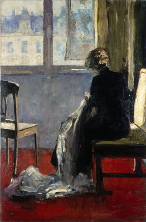 The Red Carpet by Lesser Ury Oil Painting