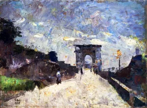 The Titus Arch in Rome by Lesser Ury Oil Painting