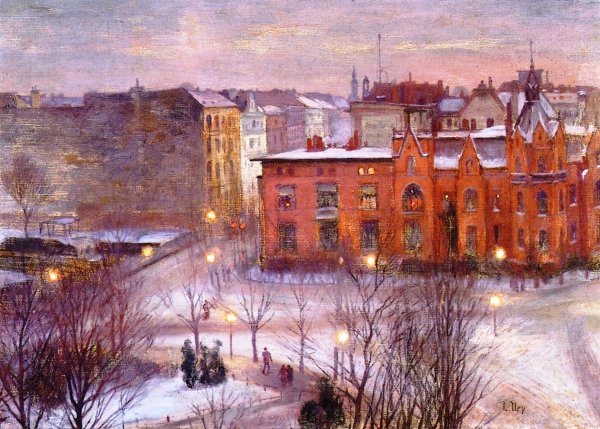 Main Product Photo of View Over Nollendorfplatz Painting by Lesser Ury