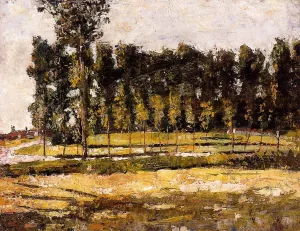 Village Road at the Edge of the Forest painting by Lesser Ury