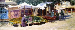 The Vegetable Row painting by Lev Boure