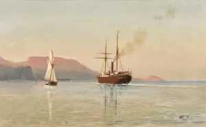 Approaching the Southern Crimean Coast Oil painting by Lev Felixovich Lagorio