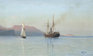 The Bay In Feodosia by Lev Felixovich Lagorio Oil Painting