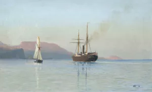 The Bay In Feodosia Oil painting by Lev Felixovich Lagorio