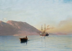 The Bay Of Feodosia by Lev Felixovich Lagorio Oil Painting
