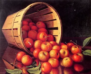 Apples Tumbling from a Basket by Levi Wells Prentice - Oil Painting Reproduction