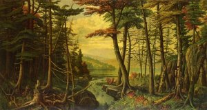 At the Water's Edge by Levi Wells Prentice Oil Painting
