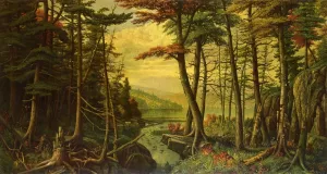 At the Water's Edge by Levi Wells Prentice Oil Painting