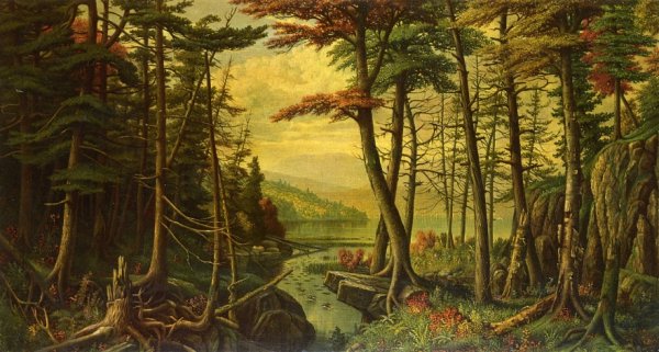 Main Product Photo of At the Water's Edge Painting by Levi Wells Prentice