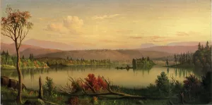 Blue Mountain Lake by Levi Wells Prentice - Oil Painting Reproduction