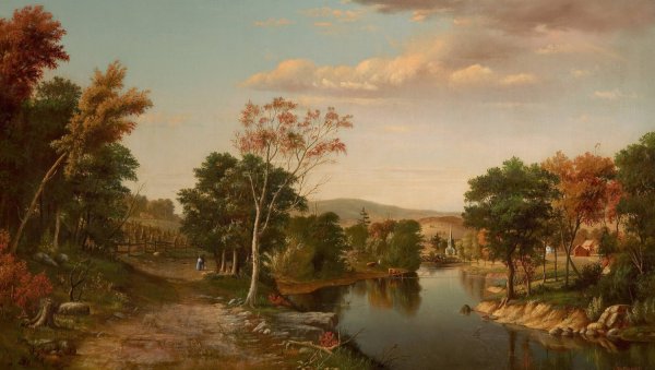 Main Product Photo of Canandaigua, New York  Painting by Levi Wells Prentice