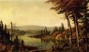 Raquette Lake by Levi Wells Prentice - Oil Painting Reproduction