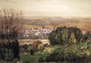 Ohio Valley and Kentucky Hills Oil painting by Lewis Henry Meakin