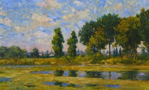 The Salt Pond by Lewis Henry Meakin Oil Painting