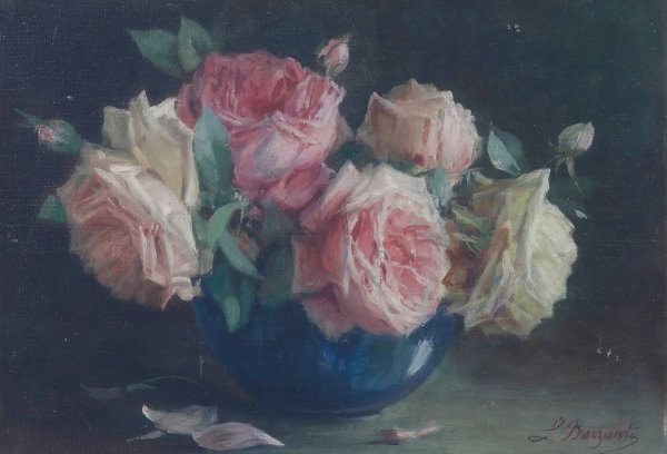 Rose by Licinio Barzanti - Hand-Painted Oil Painting Reproduction