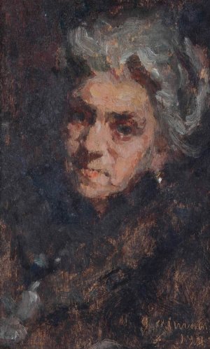 Ritratto della madre by Lidio Ajmone Oil Painting
