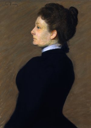 Lady in Black by Lilla Cabot Perry Oil Painting