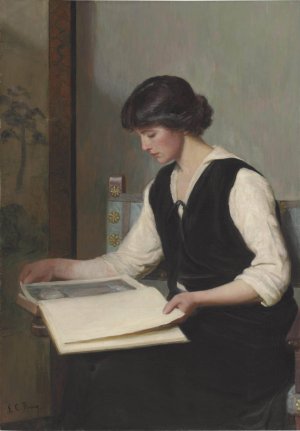 Reading by Lilla Cabot Perry Oil Painting