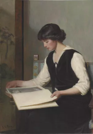 Reading by Lilla Cabot Perry Oil Painting
